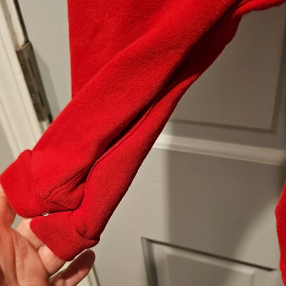VINTAGE Polo Ralph Lauren Kids Baby Red Navy Sweatsuit One Piece 9 Month Jumper